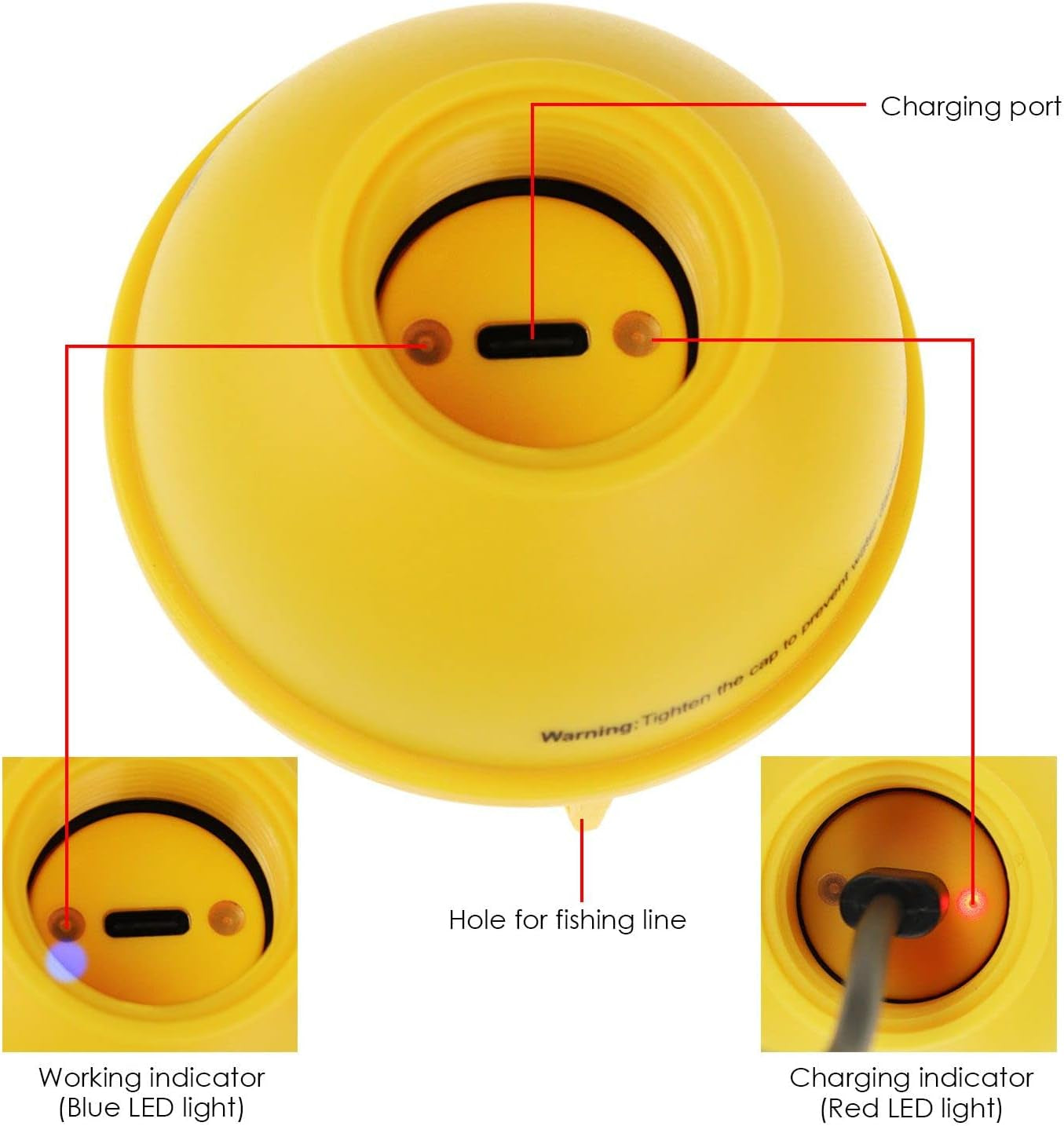 Wireless Portable Fish Finder with Large HD Display, 147 Feet Depth Detection, and Rechargeable Castable Sensor for Boats