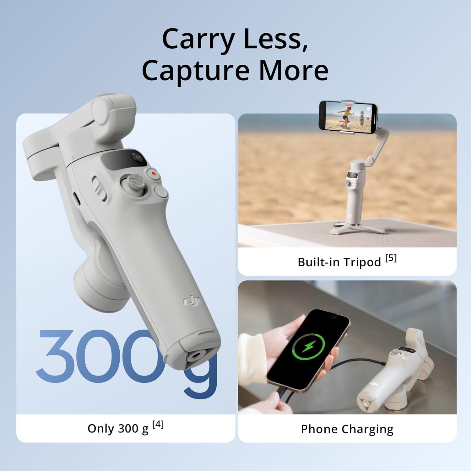 Osmo Mobile 7 Gimbal Stabilizer for Iphone, Android, Built-In Tripod, Portable Stabilizer for Iphone, Selfie Stick, 3-Axis Phone Gimbal, Activetrack 7.0, One-Tap Edit, 10Hrs Use, Phone Charging